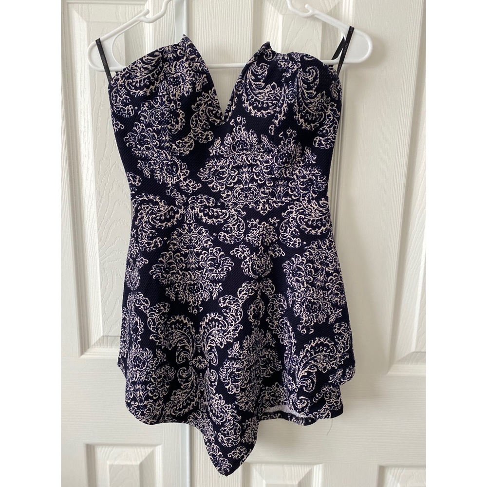 Dressy Navy Romper - Size S